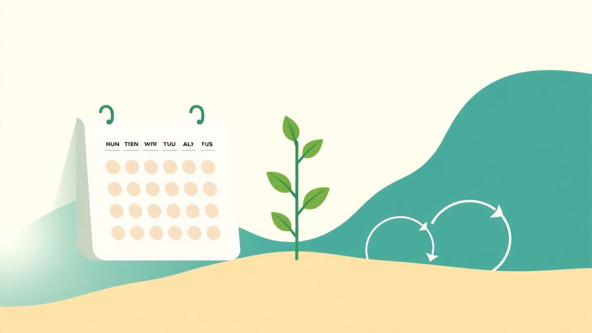 Calendar and growing plant symbolising recurring monthly donations